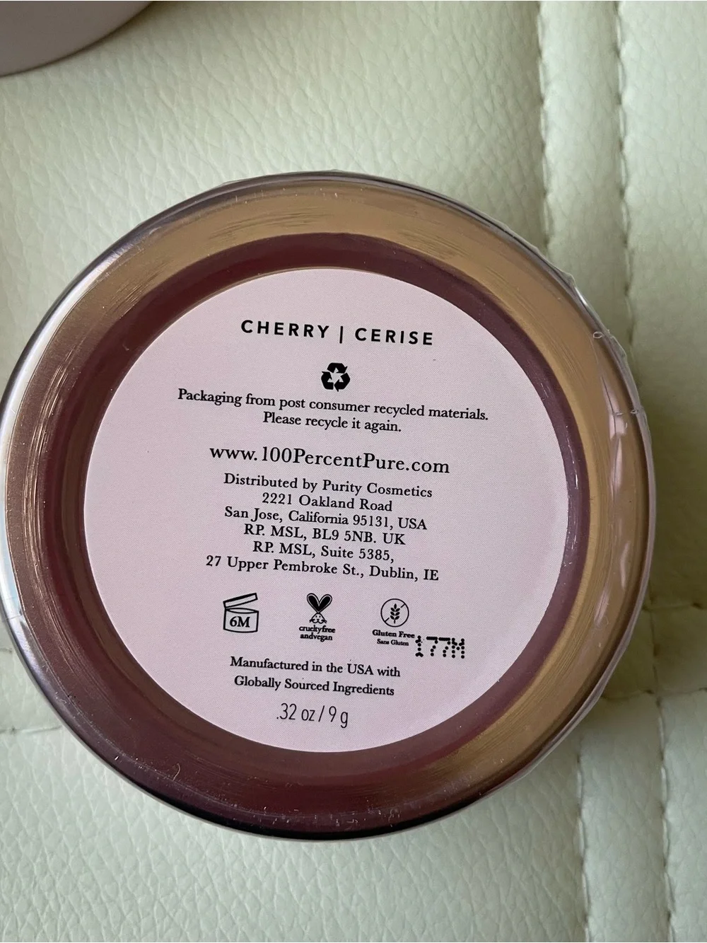 100% Pure Cherry Fruit Pigmented Powder Blush